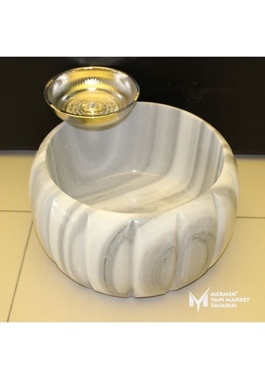 Marmara Çizgili Kabak Model Kurna