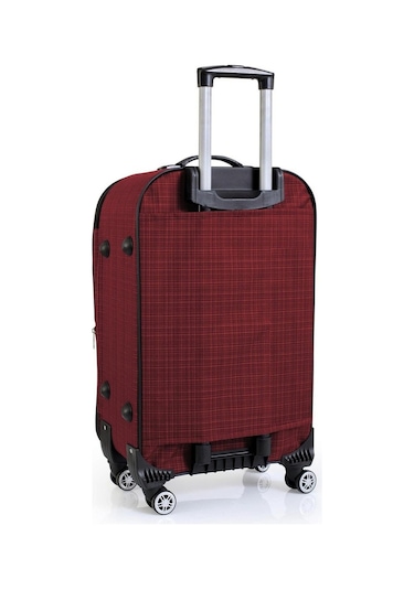 Gedox Büyük Ve Orta Boy Valiz Seti 4 Teker Kumaş Valiz Bordo 1081