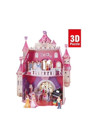 E1622H Cubic Fun. Prenses Doğum Günü Şatosu 95 Parça. 3D - 3 Boyu