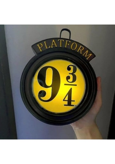 Harry Potter Asılı 9 3/4 Gece Lambası, Metal Duvar Lambası, Sinema Severler İçin 20. Yıl Dönümü Hediyesi Çok Renkli