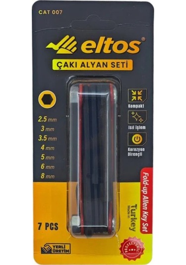 Nalburkent Eltos Çakı Alyan Seti 7 Parça 2.5-8 Mm Kompakt Yerli Üretim