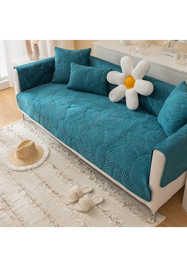 Haki İskandinav Anti-skid Kalınlaşmış Jakarlı Yastık Sıcak Kapak Basit Yumuşak Pazen Kanepe Minder Örtüsü Deri Kanepe Ahşap Sandalye İçin 70x90cm