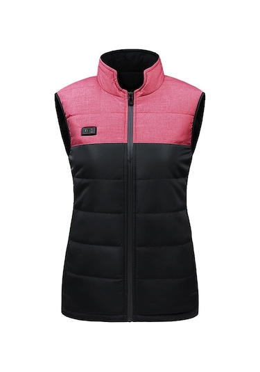 Isıtmalı Yelek Elektrikli Isıtma 3 Sabit Sıcaklık Sıcak Pamuklu Ceket 4 Bölge Isıtma Pembe