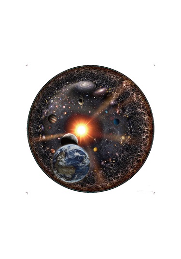 Xiyyadms Uzay Tema 1000 Parça Dıy Puzzle - Zeka Geliştirici Ev Dekoru - 67.6cm Çaplı Duvar Resmi