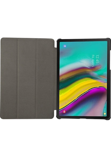 Samsung Galaxy Uyumlu  Tab A7 Lite T220/t225 Mermer Doku Deseni Yatay Flip Deri Kılıf