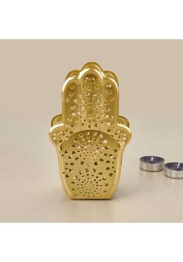 Kpm Etnik Metal Mumluk - Gold - 10 Cm ALTIN