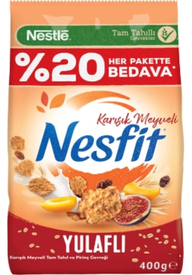 Nesfit Karışık Meyveli Gevrek 12 x 400 G