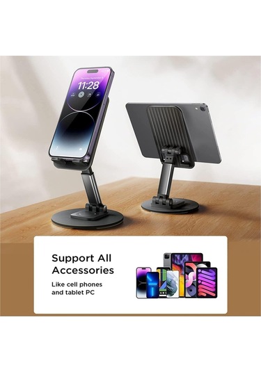 Pmr Masa Üstü Telefon Tutucu Metal Ayak Plastik Gövde