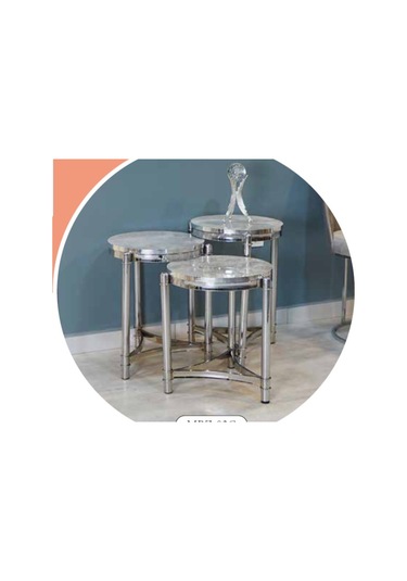 Mim Rambla - Gümüş Mersedes Zigon Sehpa Gümüş