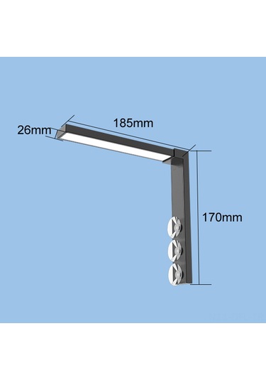 Dofolink Masaüstü Akvaryum Led Işığı - 6 Mavi Beyaz + 1 Gece Işığı, Dokunmatik Kontrol, Su Geçirmez, 3 Süspansiyon Aleti İle Sabitlenir Çok Renkli