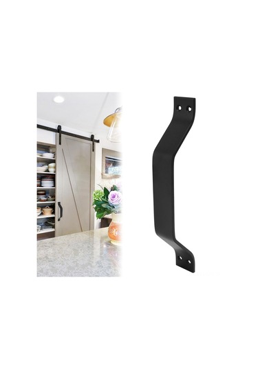 Fosenze Karbon Çelik Ahşap Kapı Kolu, Mat Siyah, Dayanıklı, Kolay Kurulum, Garaj/slide Kapılar İçin