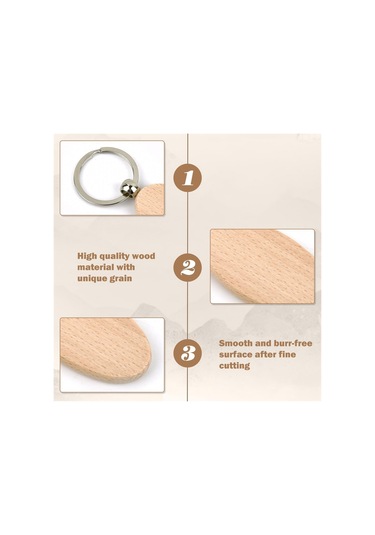 Gatherco 30 Adet Oval Ahşap Anahtarlık Boşluğu Bitmemiş Ahşap Anahtarlık Boş Anahtarlık Anahtarlık Etiketi Ahşap Gravür Boş Anahtarlıklar