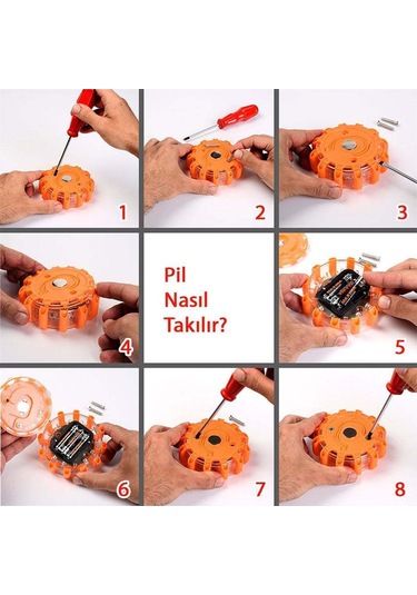 9 Mod Araç İş Makinesi Kamyon Acil Durum İkaz Lambası +fener Öze