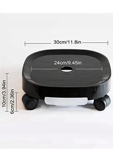 Ulzyvf Ve Tekerlekli Su Standı, Siyah Paleti Olan Kabı Bitki Bitki Arabası, Of