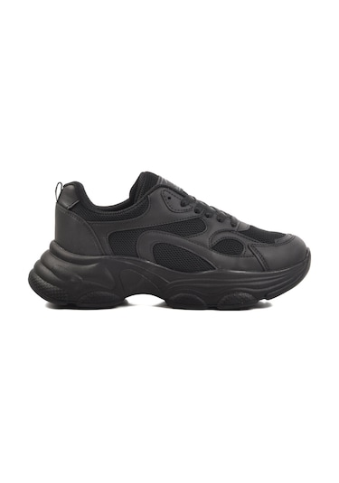 Ayakmod 164 G Siyah Tekstil Kadın Sneaker Siyah