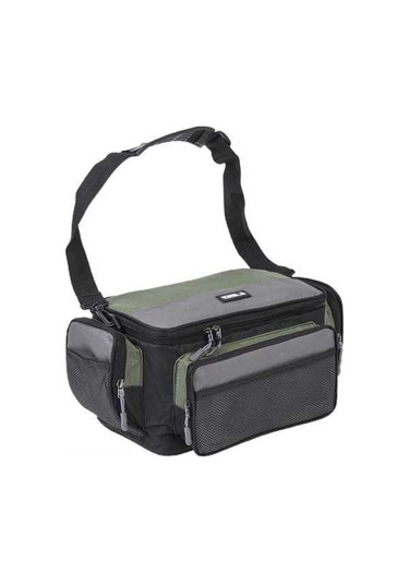 Pazly Yeşil Gri Balıkçı Çantası, Omuz Askılı, Hafif, Dayanıklı, Olta Ekipmanı Kılıfı