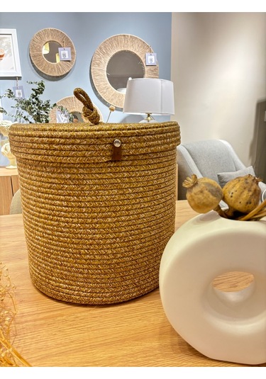 Victor Çok Amaçlı Düzenleyici Kapaklı Sepet,kapaklı Saksılık, Kapaklı Organizer 36x40 - Büyük Boy Hasır