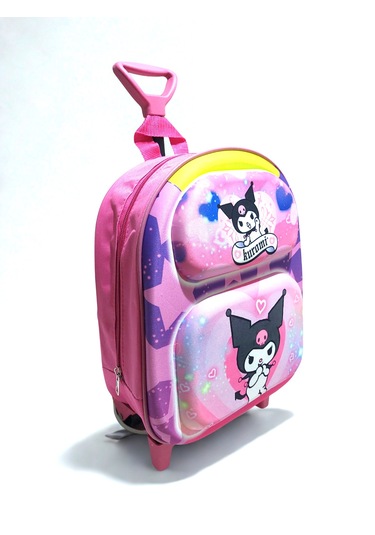 Newfull Çekçekli Kuromi Kız Anaokul Sırt Çantası-açık Pembe