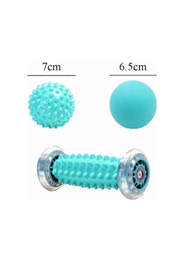 Dm Plantar Fasya Topu - Kas Gevşetme, Fitness Ve El Tutma Topu, Masaj Topu Mavi