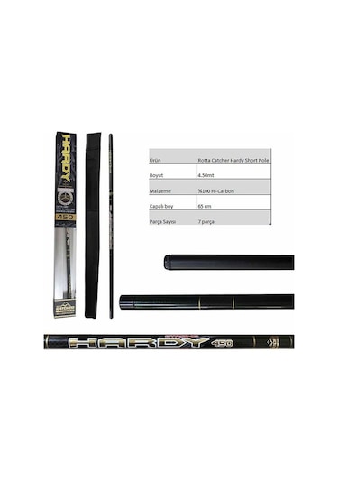 Hardy Short Pole %100 Carbon Kısa Göl Kamışı 4.50 Mt