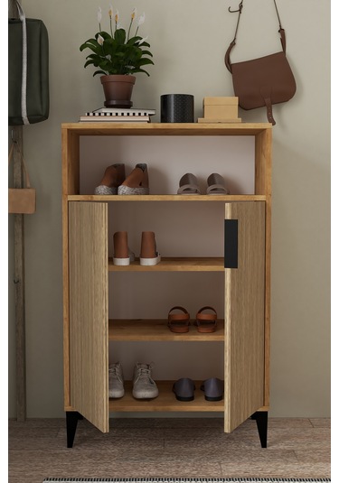 1205 Ada Ayakkabılık 4 Raflı 2 Kapaklı Çok Amaçlı Dolap Yunus Safir Yunus - Safir