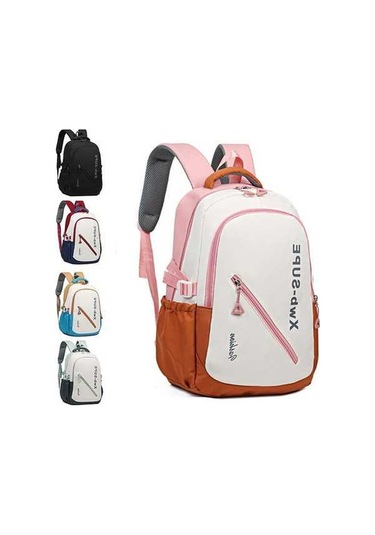 Maoyaya Red Ve Mavi Renkli Junior High School Students Backpack, Cute Schoolbag Travel Bag Red