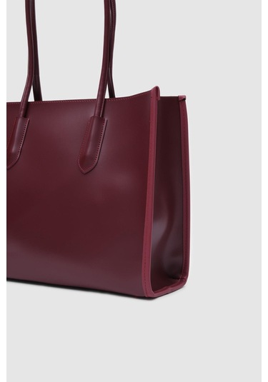 Paella Omuz Çantası Bordo Bordo