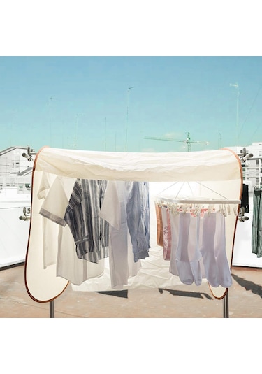 Suntek Giysi Kurutma Rafı Kapağı Güneşten Asılı Giysi Diğer
