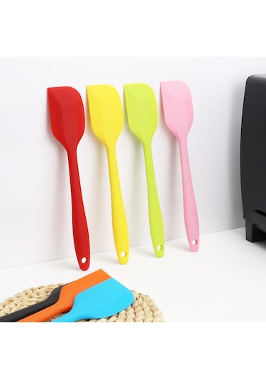 Yeşil Silikon Spatula 1 Adet 8.0ın Küçük Kauçuk Spatula Isıya Dayanıklı Yapışmaz Esnek Kazıyıcılar Karıştırma Pişirme Araçları Mutfak