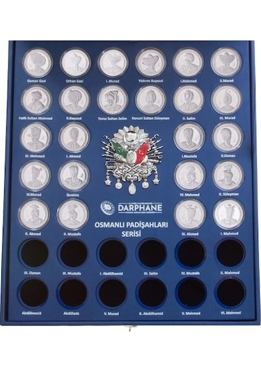 Agakulche Osmanlı Padişahları 24 Adet Gümüş Sikke Coin Set