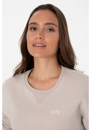 U.s. Polo Assn. Kadın Taş Sweatshirt 50313586-vr049 Tas
