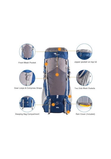 Mobihome Hiking Sırt Çantası 60 Litre