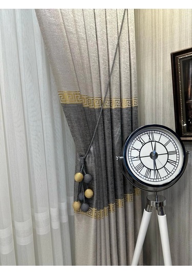 Nivemeshome Salda Gri V-2002 1/3 Sık Pileli Fon Perde Apm Gri