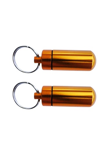 Suntek 2 Paket Su Geçirmez Hap Kutusu Kasa Tutucu Konteyner Altın