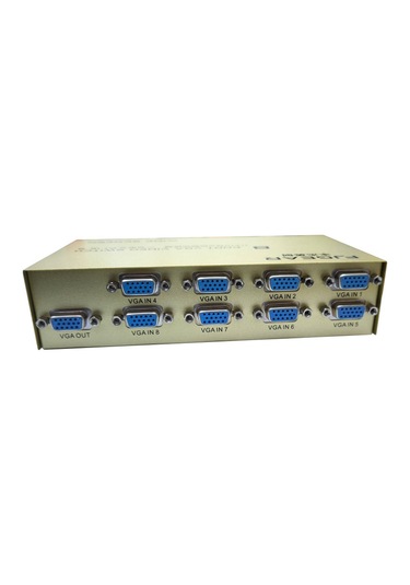 8 Port Vga Switch Paylaşım Anahtar 8 Girişi 1 Çıkışlı Vga Switch