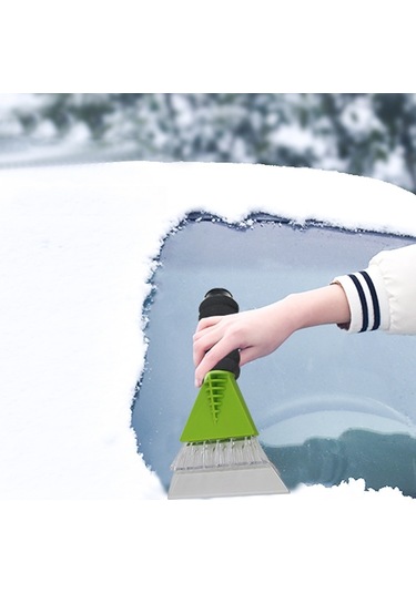 Sones Araç Buz Çözücü Süpürme Fırçalı Kürek Kırmızı