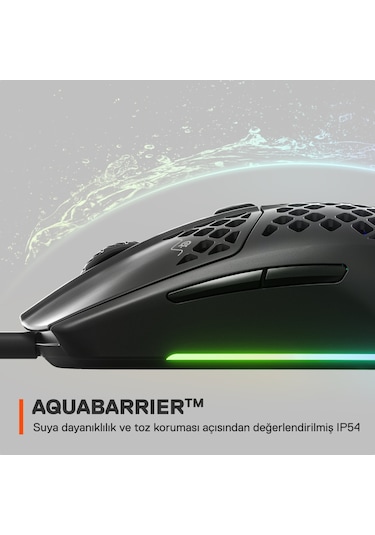 Steelseries Aerox 3 Ultra Hafif Optik Oyuncu Mouse