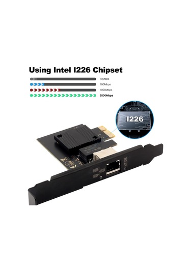 Pcıe Gigabit Ağ Kartı Intel I226 İçin Rj45 2.5 Gb Ethernet Ağ