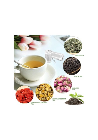 Reedark "lucaser 4 Parça Paslanmaz Çelik Demlik Seti - Kapaklı Ve Zincirli Büyük Çay Süzdürme Topları" Gümüş