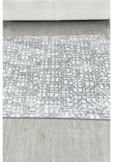 Lüle Halı Petek Dokulu Düz Renk Kaymaz Taban Yolluk Halı Lsmpebej1