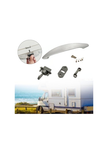 Suntek Tekneler Için Karavan Çekmece Mandalı Ve Kolu Gümüş