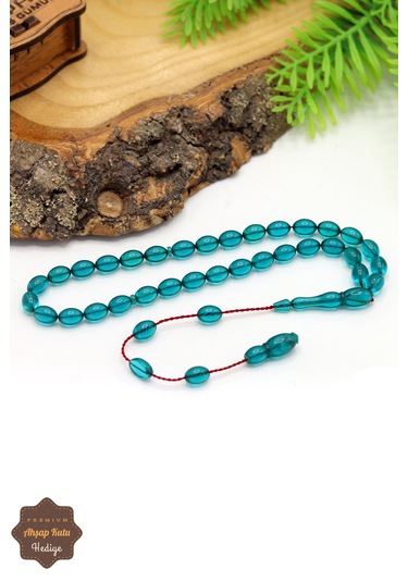 Su Mavisi Arpa Kesim Özel Sistem Ateş Kehribar Tesbih 201024760