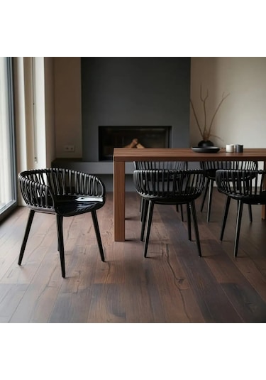 Venezia Kafe Ve Balkon Sandalyesi 2 Li Siyah Siyah