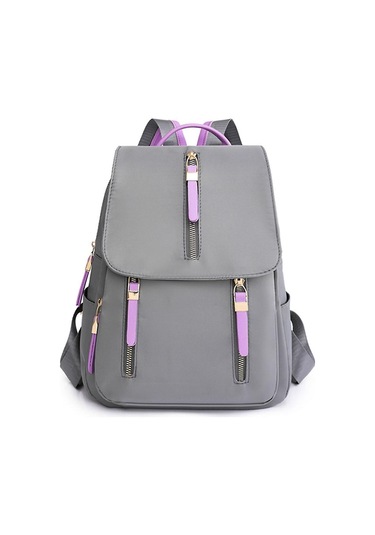 Ganzhoushop Moda Sırt Çantası Öğrenci Okul Çantası Çift Askılı Omuz Çantası Kız Seyahat Çantasıgri Çok Renkli