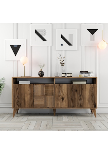 Milan 160cm Konsol - Ceviz / Ceviz