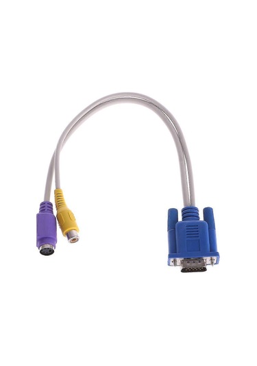 Sıcak Vga Erkek Tv S-video Rca Av Dönüştürücü Kablo Adaptörü