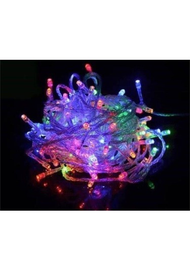 Renkli Dekor Lambası 10 Metre 100 Led Çok Renkli