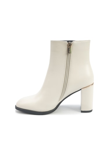 Nine West Olga 5pr Kırık Beyaz Kadın Topuklu Bot 000000000102012106 Beyaz