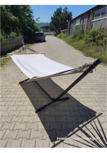 Metal Hamak Ayağı Hamak Standı Hamak Askısı Siyah