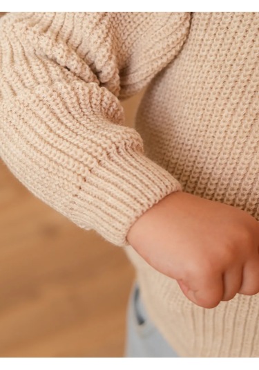 Djaza Kids Çocuklar İçin Örme Oversize Kazak 292470484 Bej